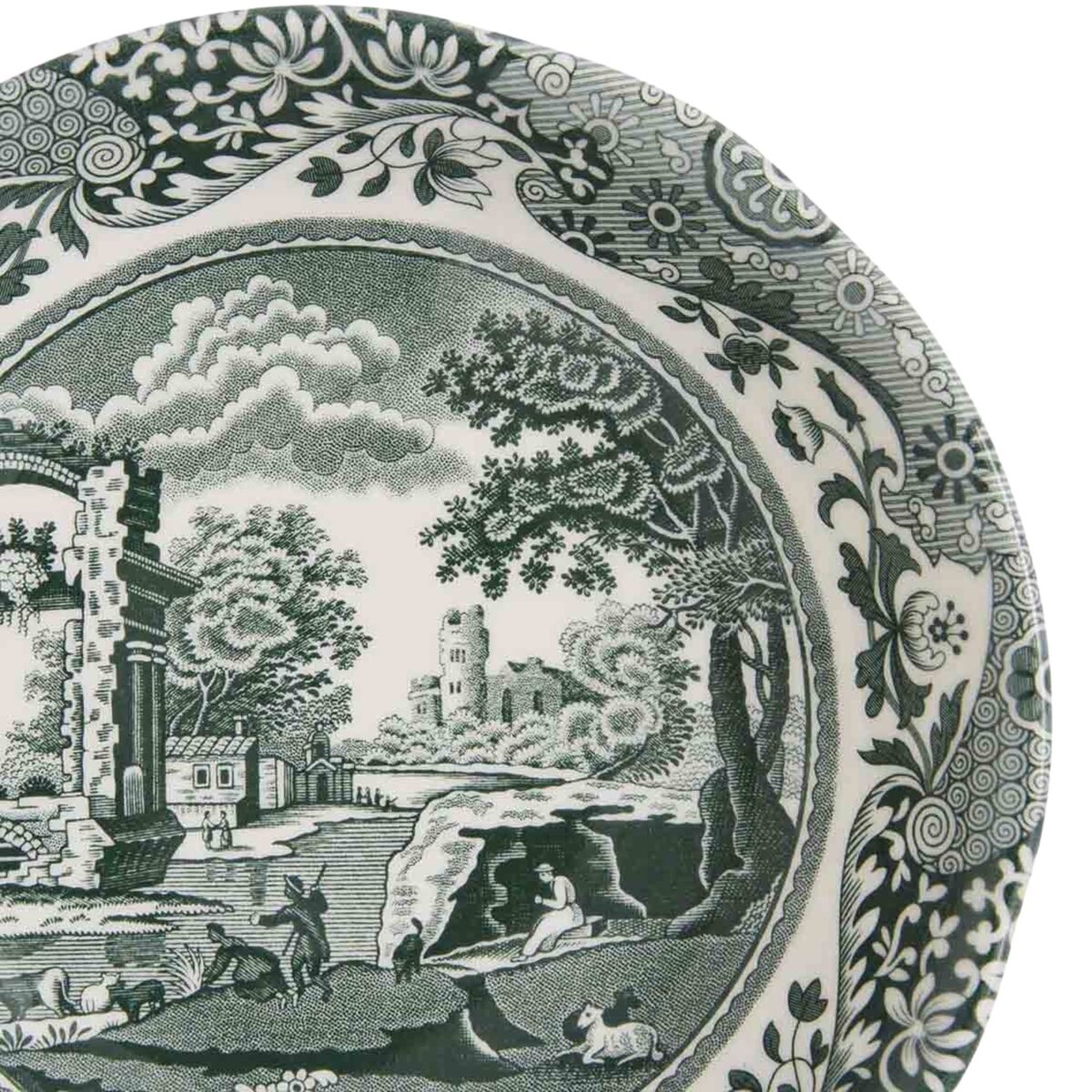 Heritage Green Italian skål 15 cm, grønn/hvit