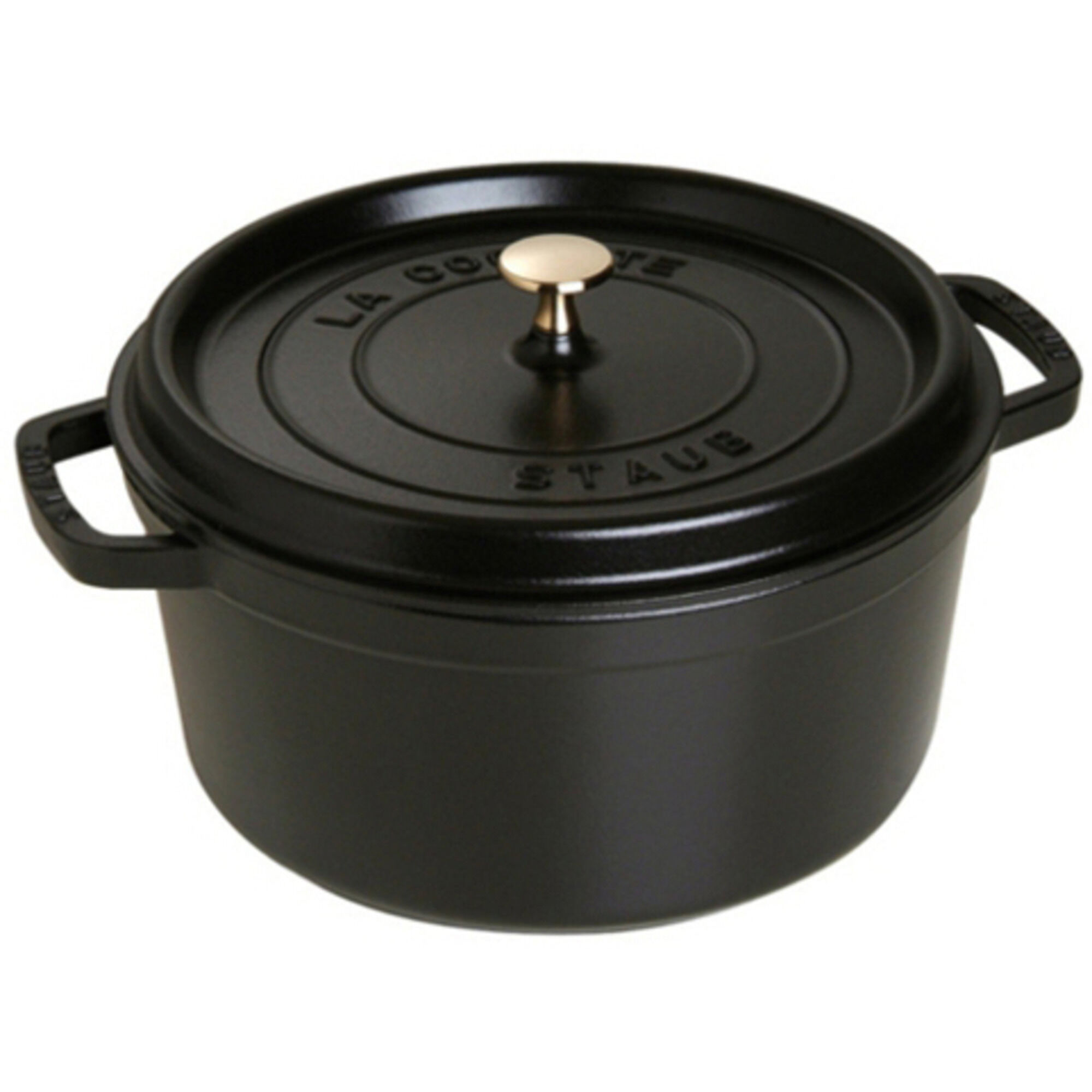 STAUB Staub La Cocotte rund gryte støpejern 8,4 L Svart