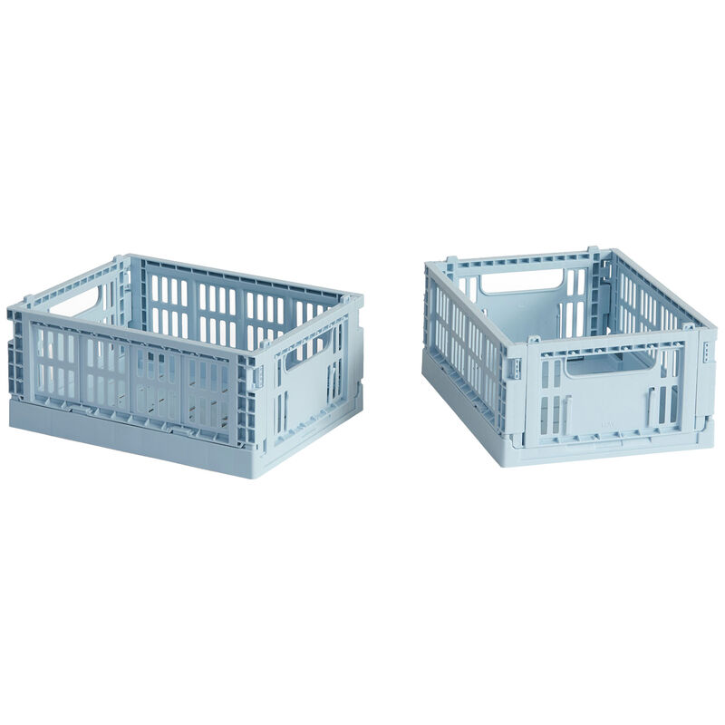 HAY Colour Crate Mini Opbevaringskasse, soft blue, 2 stk.