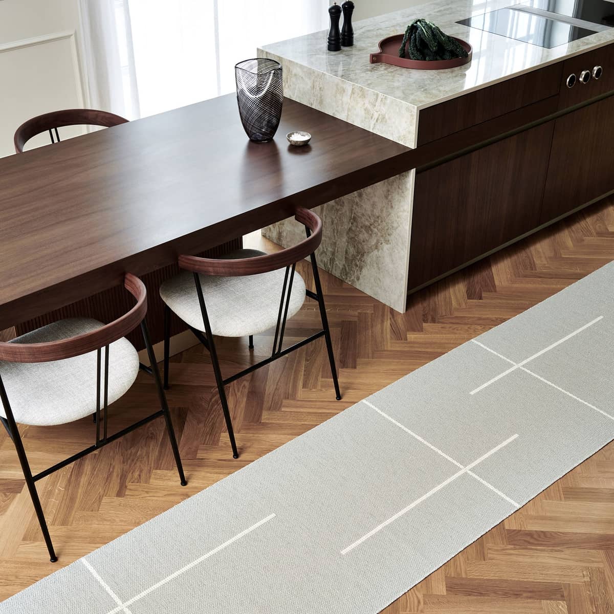 Gulvteppe Fred, 70 x 180 cm., linen/vanilla
