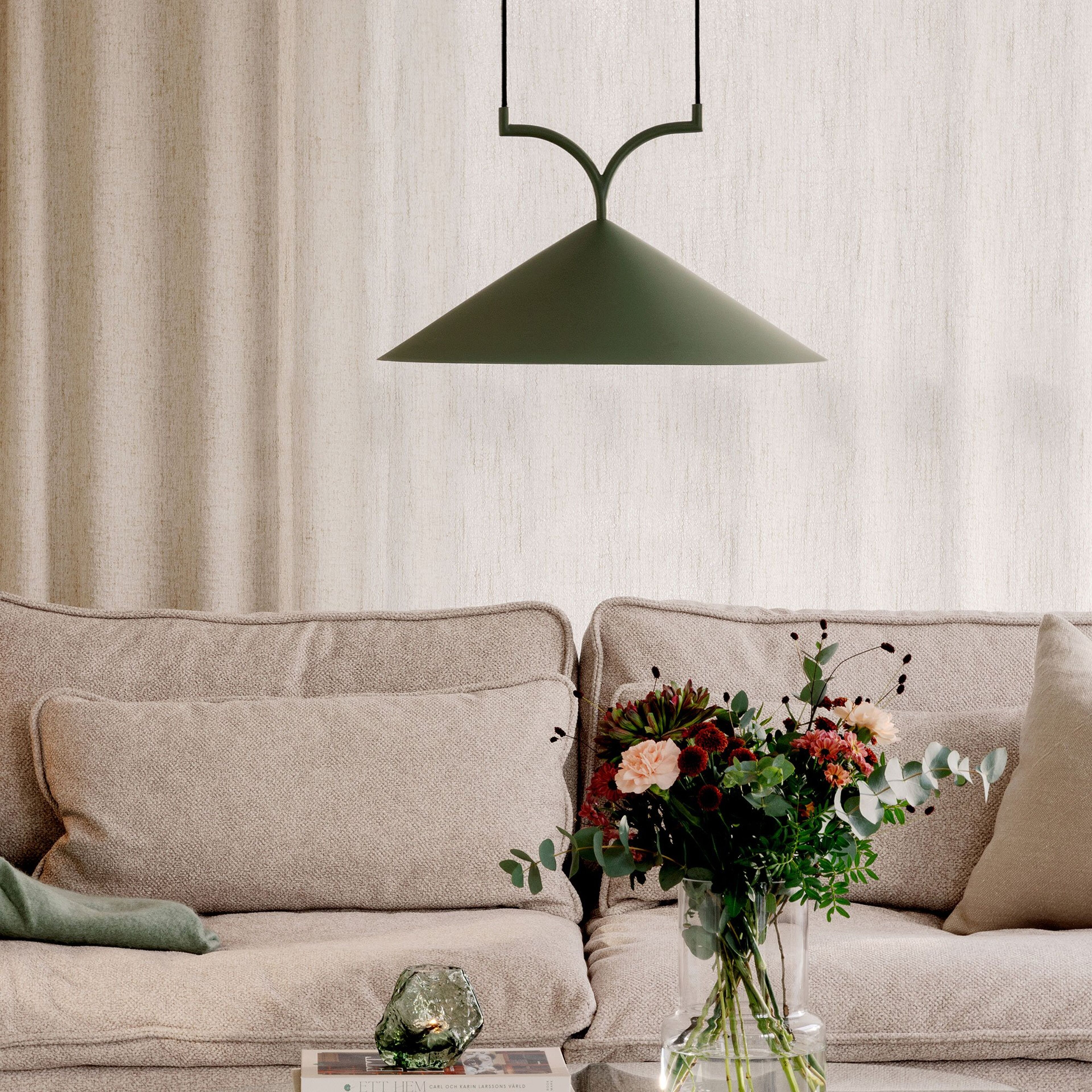 Curve riippuvalaisin 50 cm, vihreä