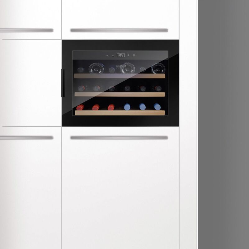 WineSafe 18 vinkylskåp svart, inbyggnad