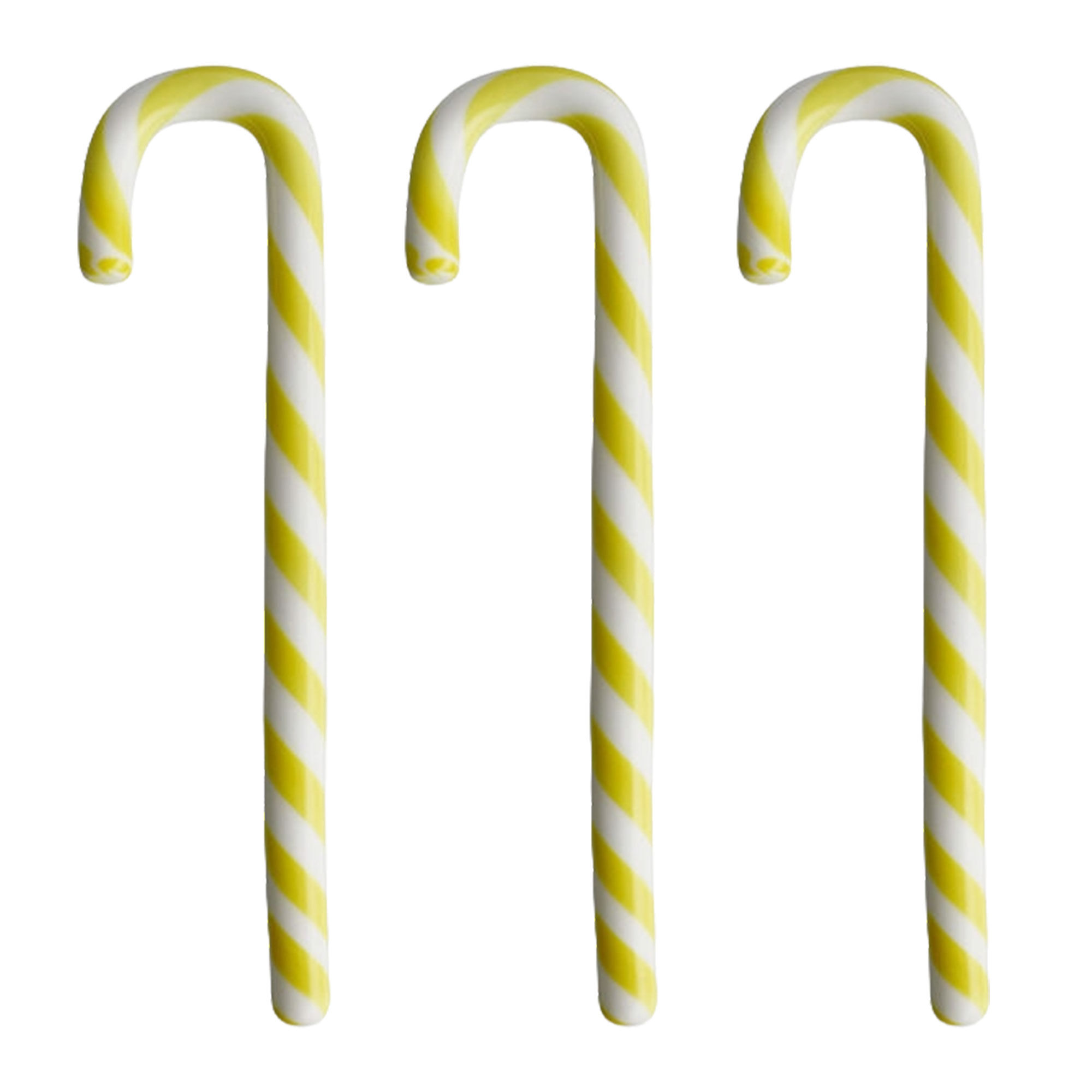 Polka Keppi Valkoinen/Keltainen 170mm 3-pakkaus