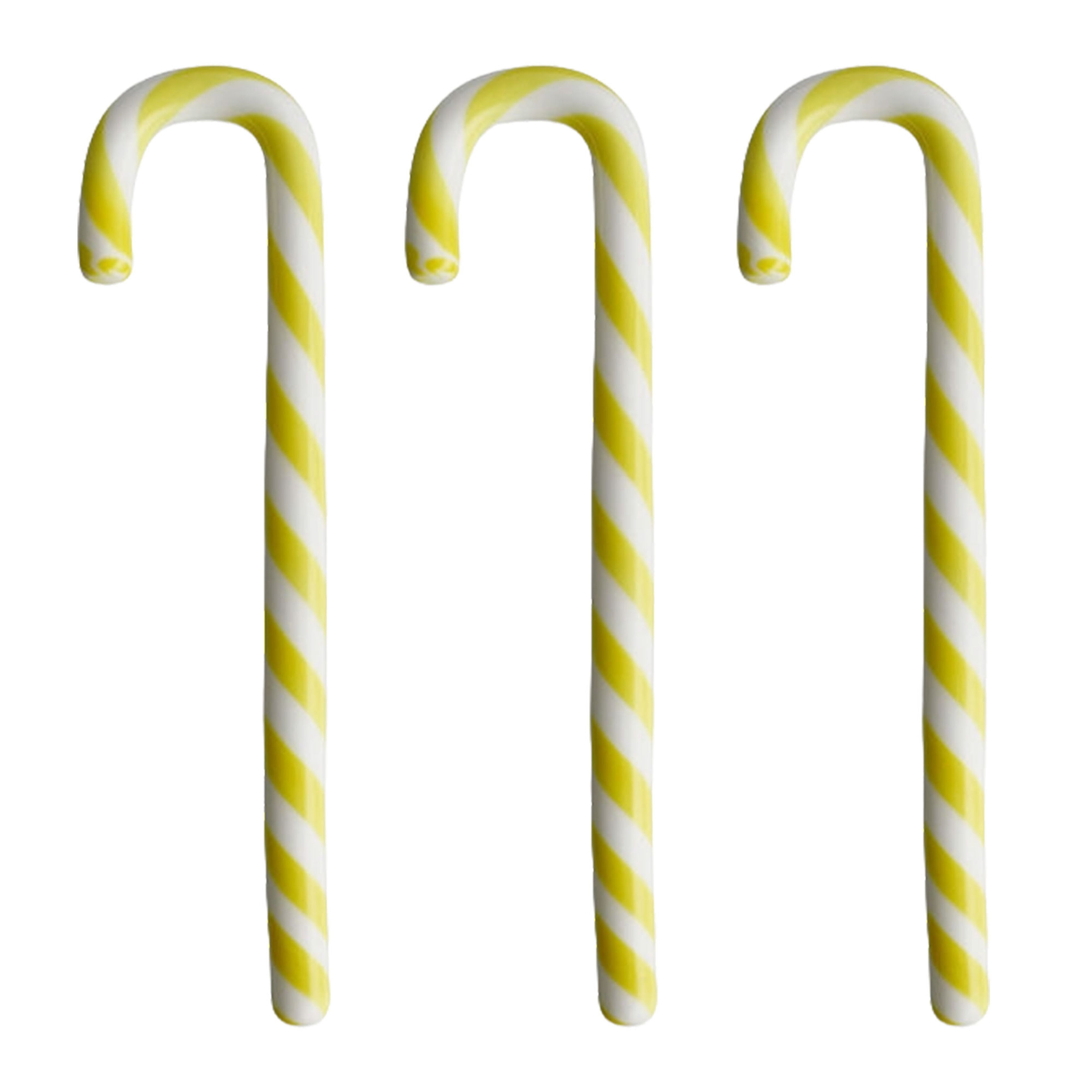 Polka Keppi Valkoinen/Keltainen 170mm 3-pakkaus