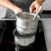 Vattenbadskastrull 2-delar 16 cm Rostfritt Stål