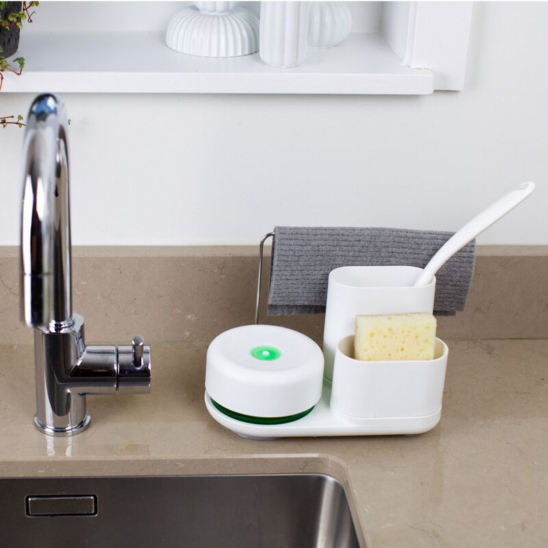 Oppvaskmaskinpumpe og oppbevaringsstativ, hvit