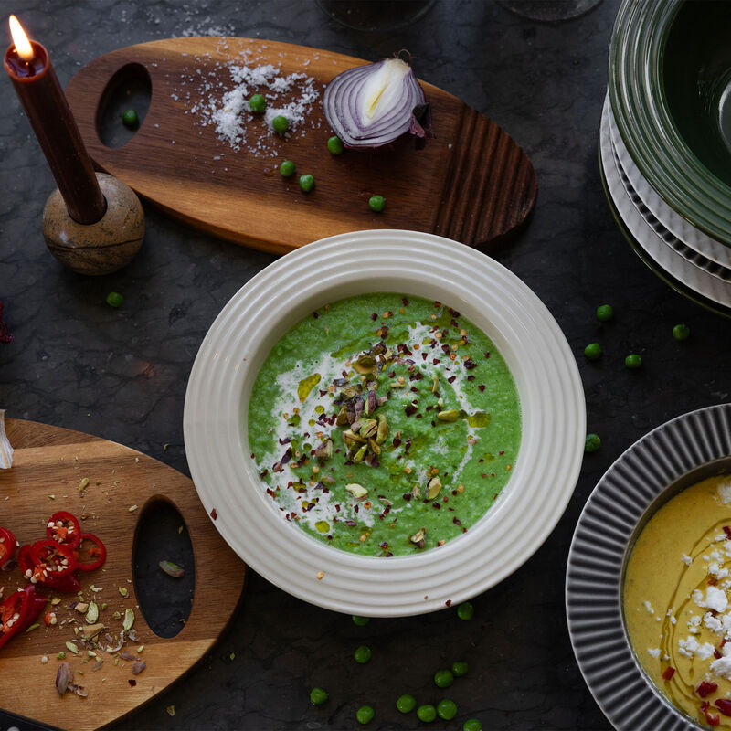 Coffee & More dyp tallerken, beige