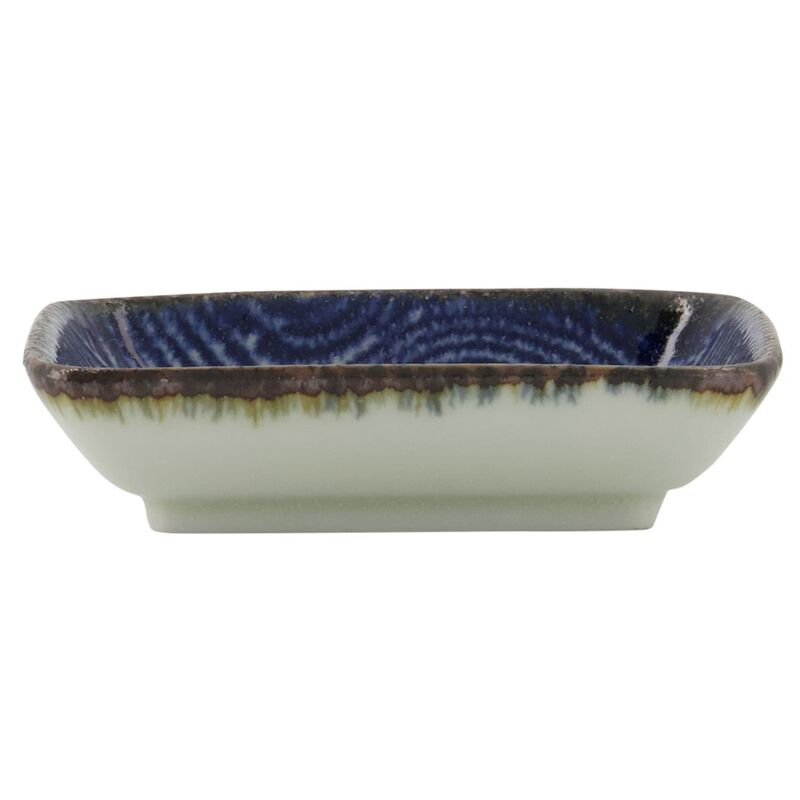 Seigaiha Blue -lautanen 9,5 x 7 cm, choku