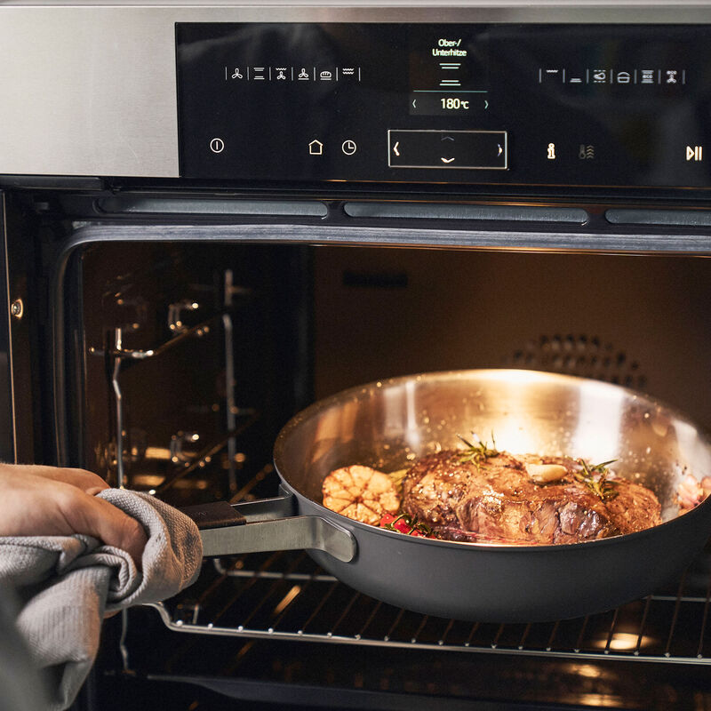 Pure paistinpannu 28 cm, ruostumatonta terästä, harmaa