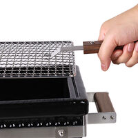 Premium hibachigrill, svart/valnöt