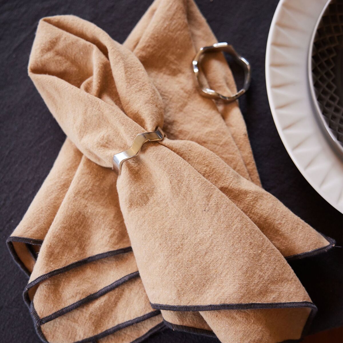 Edith servett 2 st, beige
