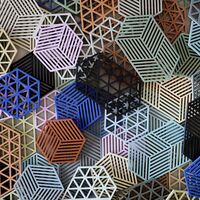 Hexagon gryteunderlag, indigo