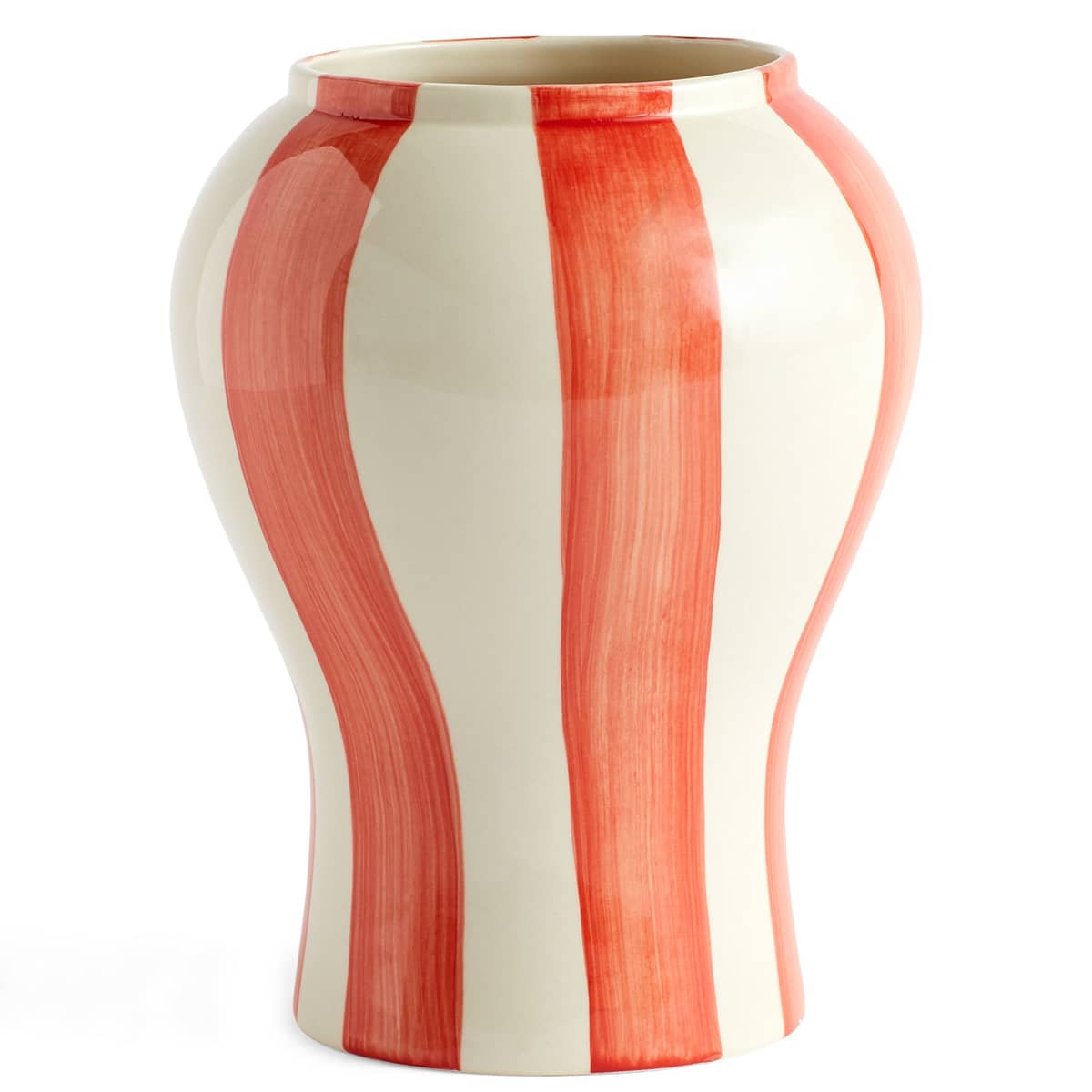 Sobremesa Stripe vase, liten, rød