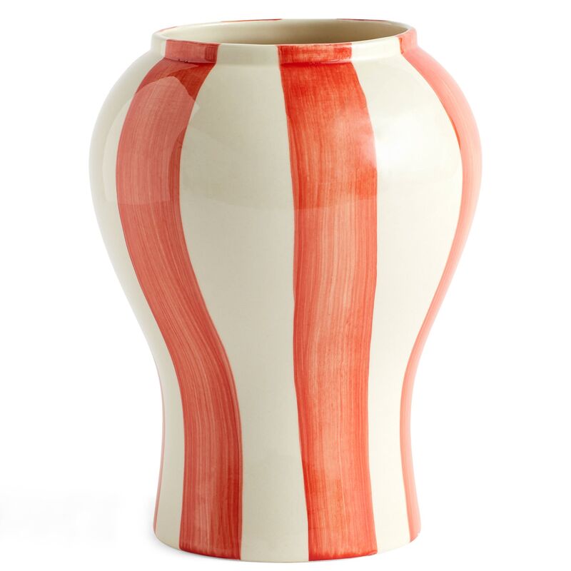Sobremesa Stripe vase, small, rød