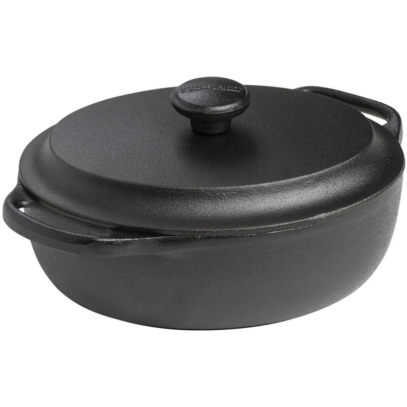 Oval Gryta 2 Liter Gjutjärn Järnlock
