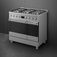 C92GMX2 Spis med gashäll & 2 Ugnar Classic Rostfritt 90CM