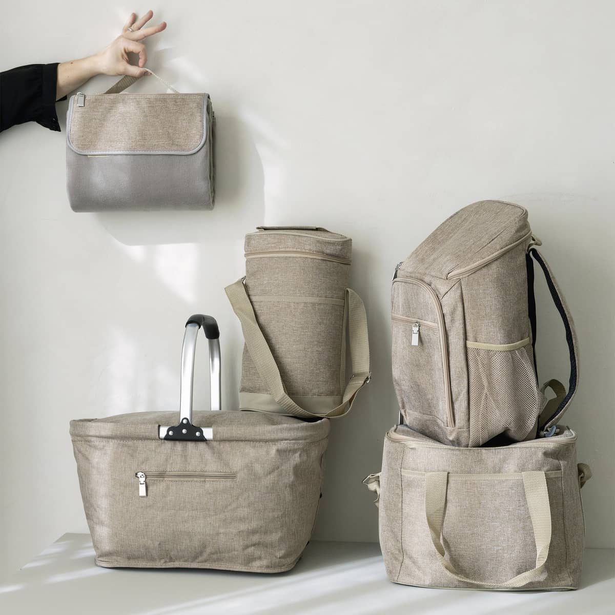 City hög kylväska, beige