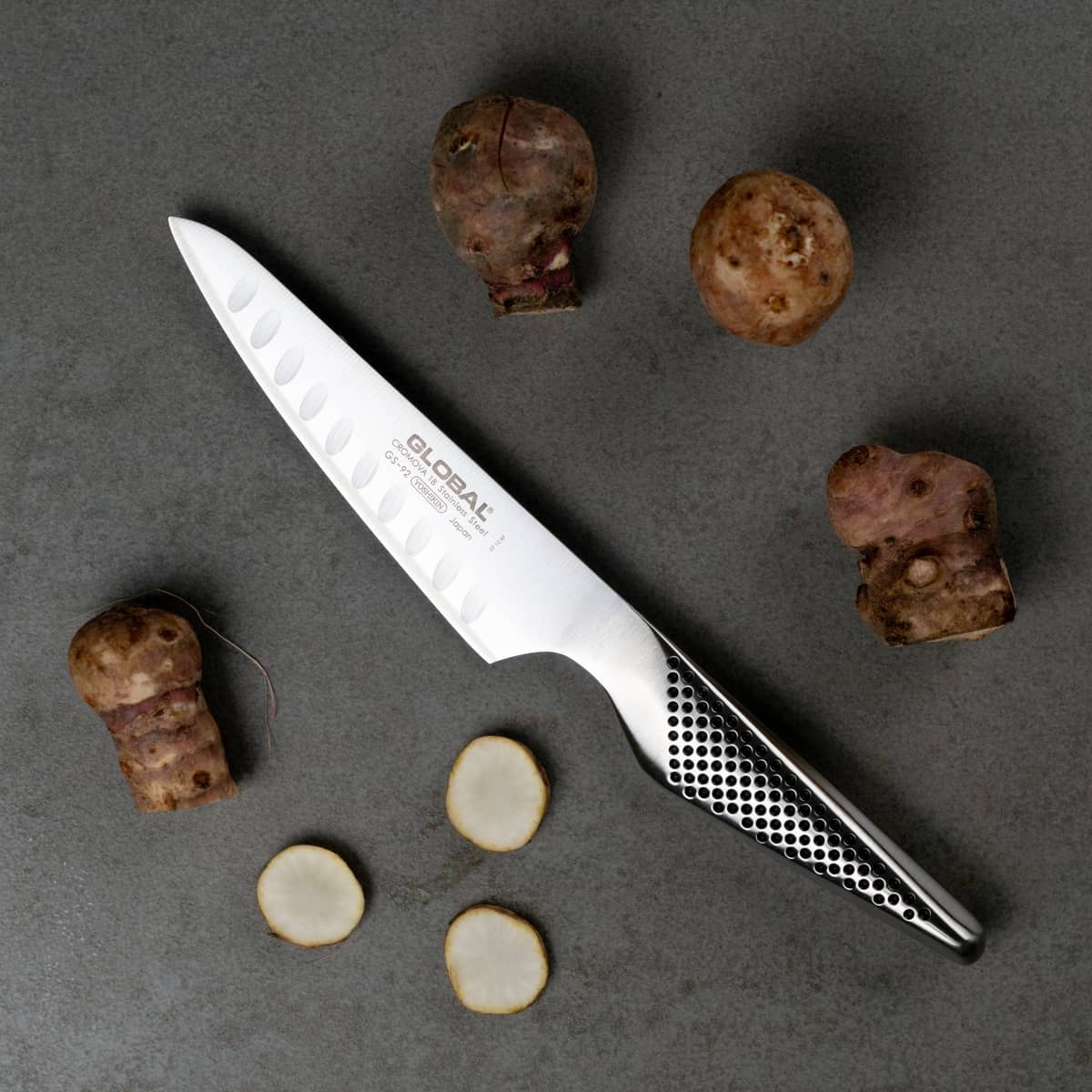 Kokkekniv med olivenpolert blad, 13 cm