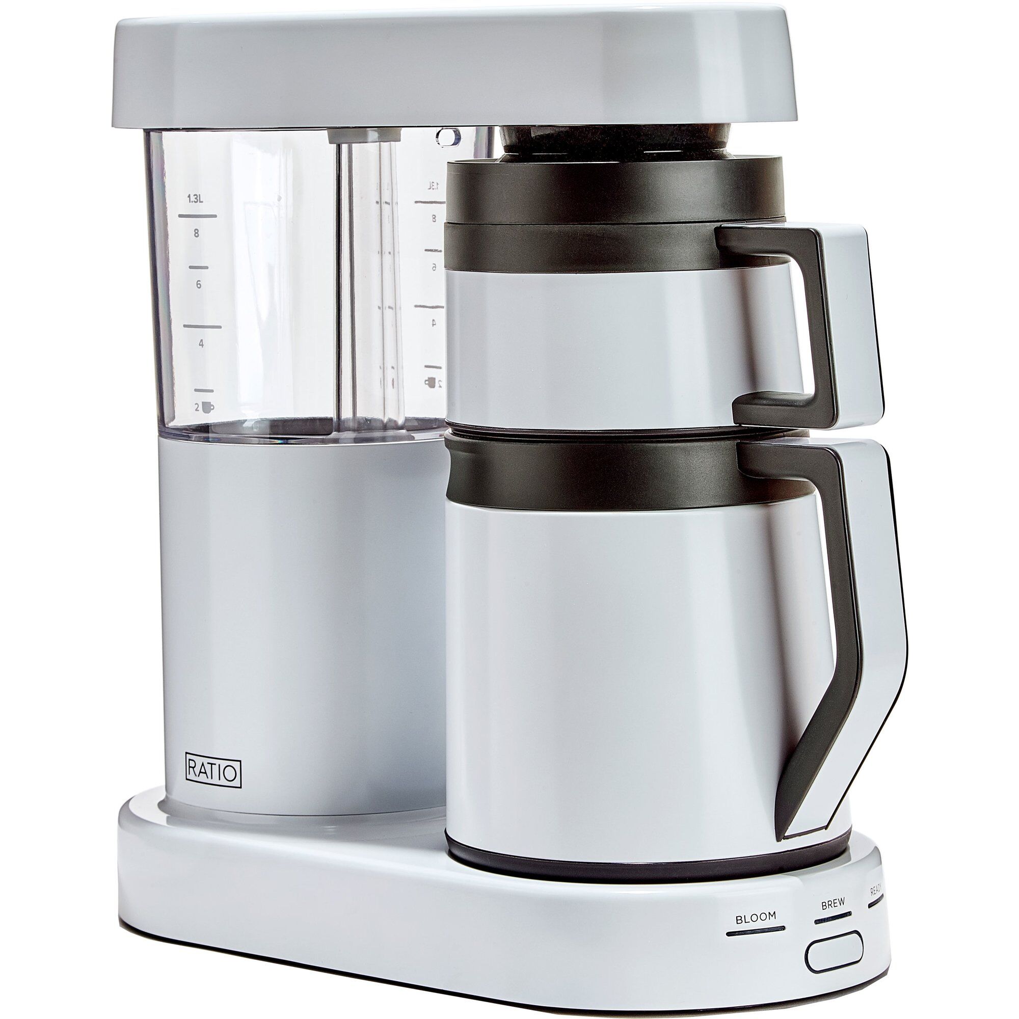 Six kaffebryggare 1,25 liter, vit