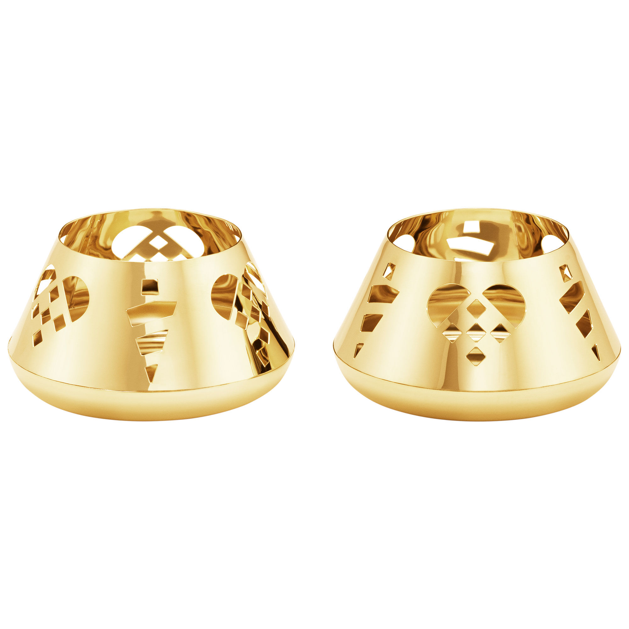 Georg Jensen CC 2025 Telysholder 18K-belagt, 2 stk.