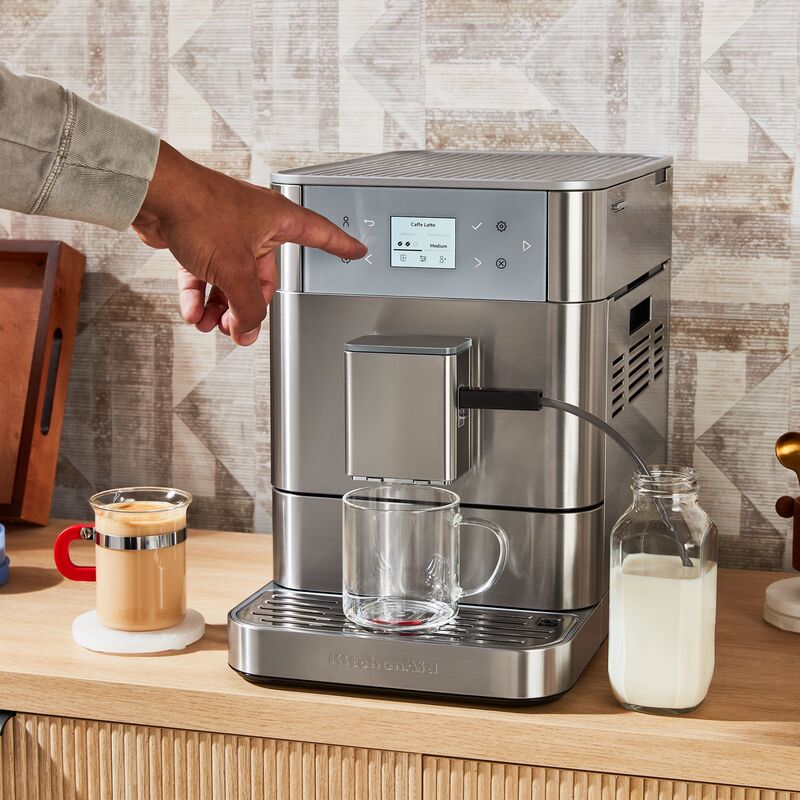 KF6 espressomaskin, rostfritt stål