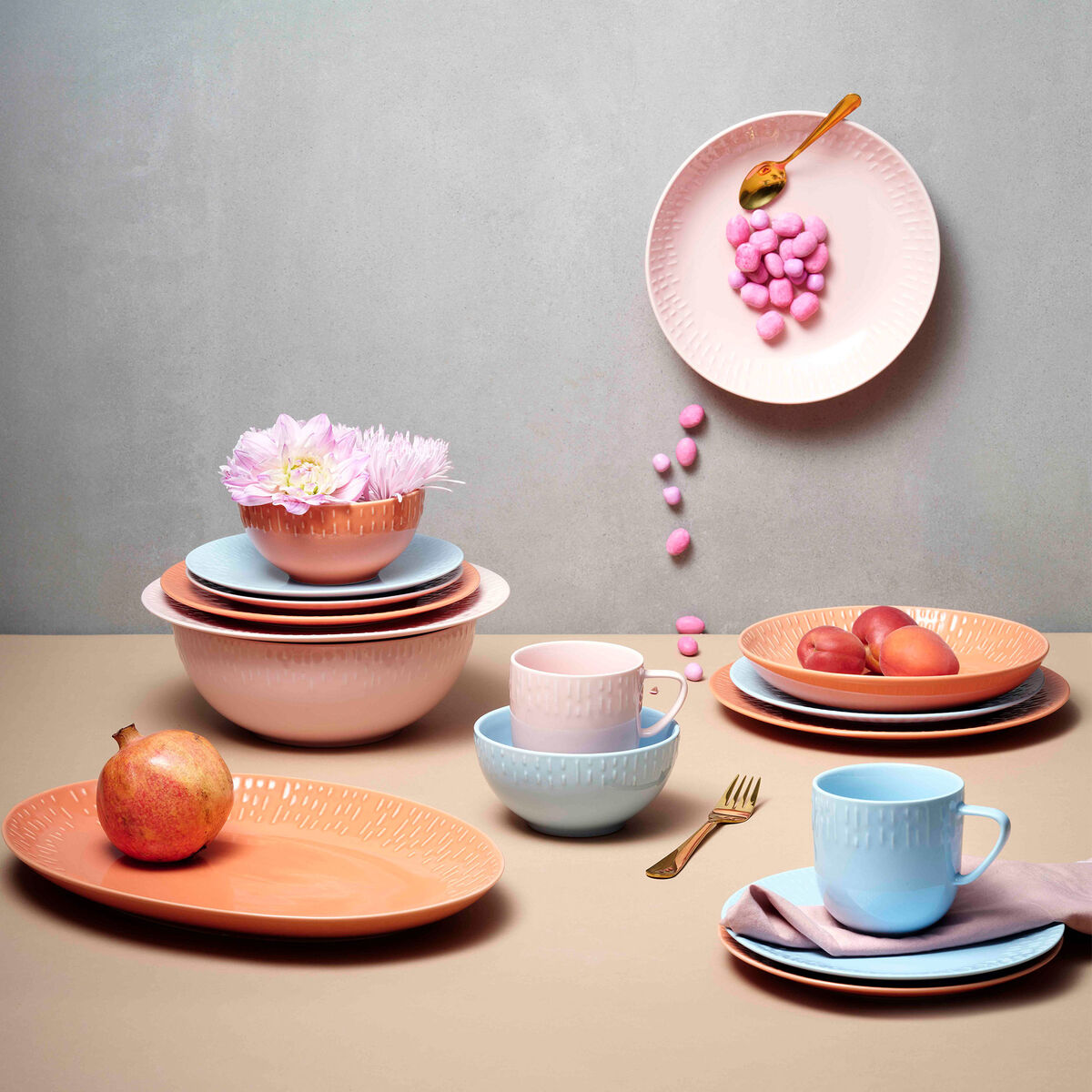 Confetti skål 14 cm, aqua