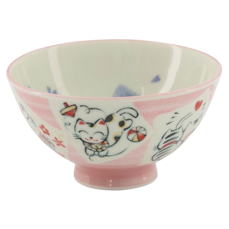 Kawaii skål 11 cm, cat pink