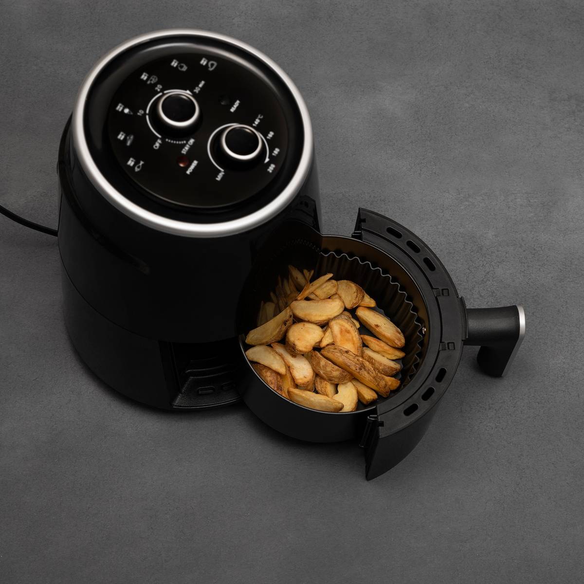 Silikonform til airfryer 21,5x17,5 cm, svart
