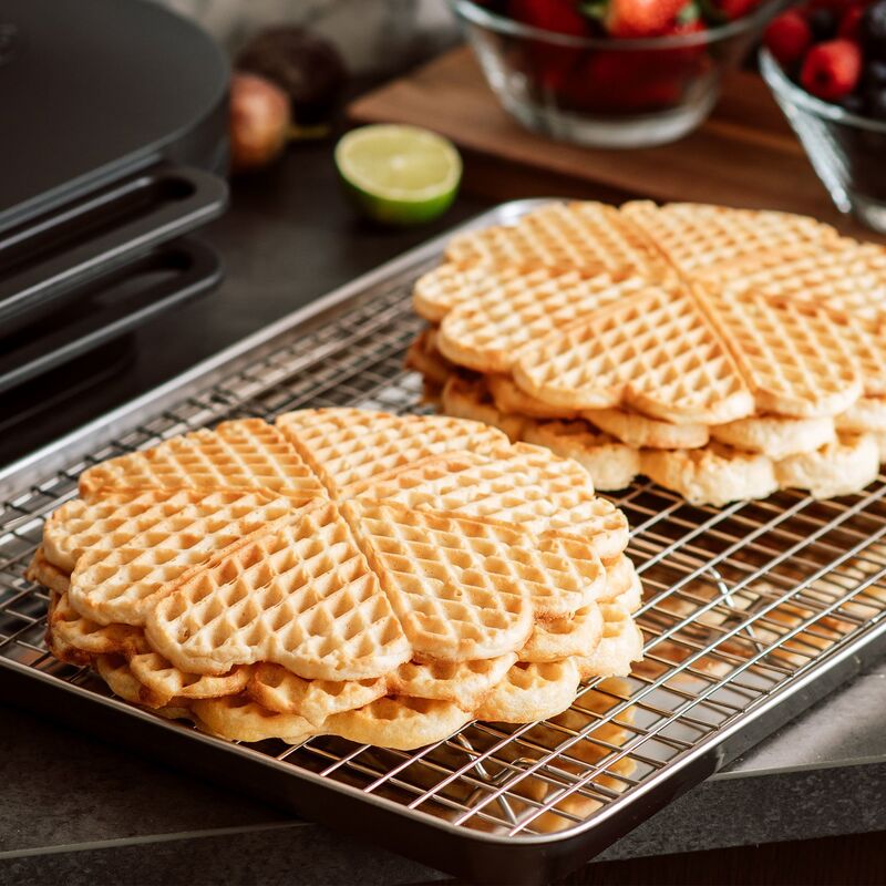 Ugnsplåt med galler 44 x 31 cm, rostfritt stål