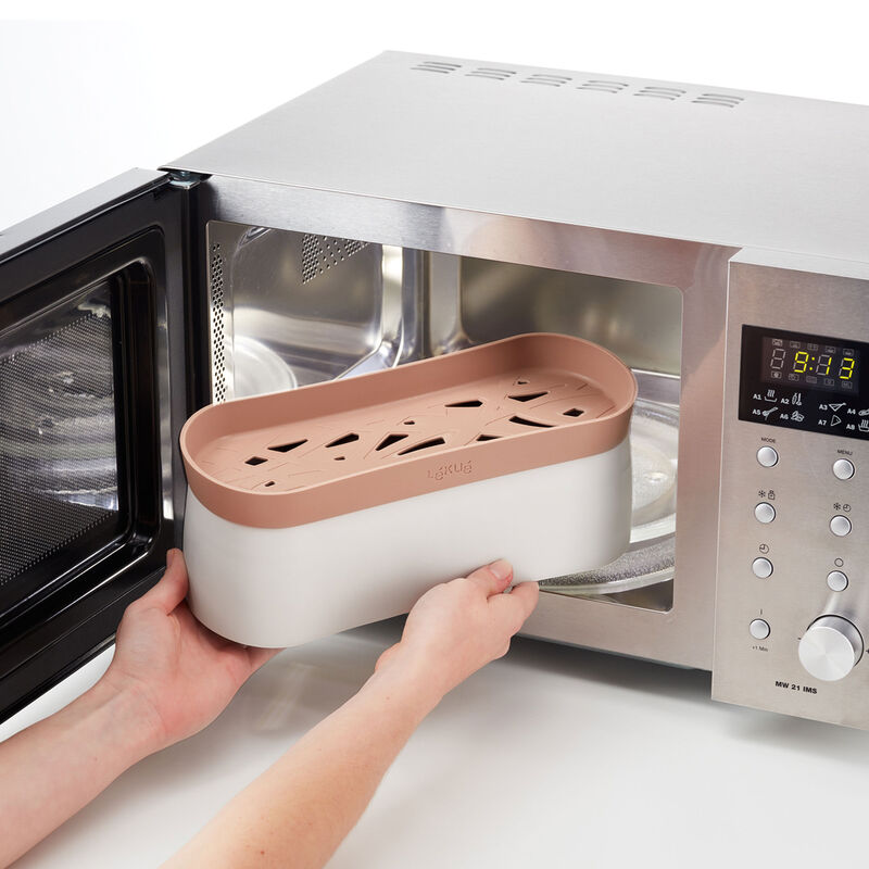 Pastakokare för mikrovågsugn, terracotta