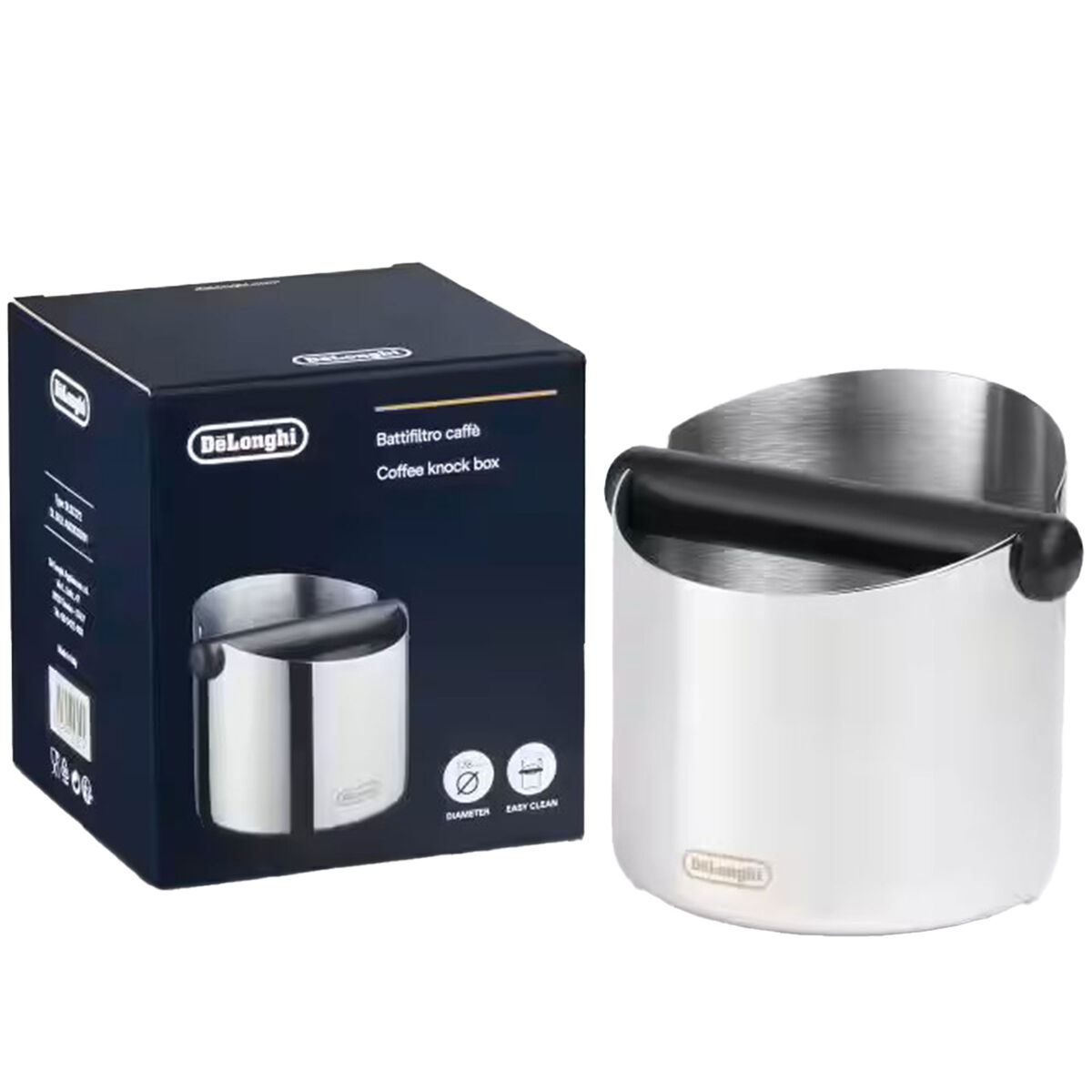 De'Longhi Knock Box behållare för kaffesump, rostfritt stål