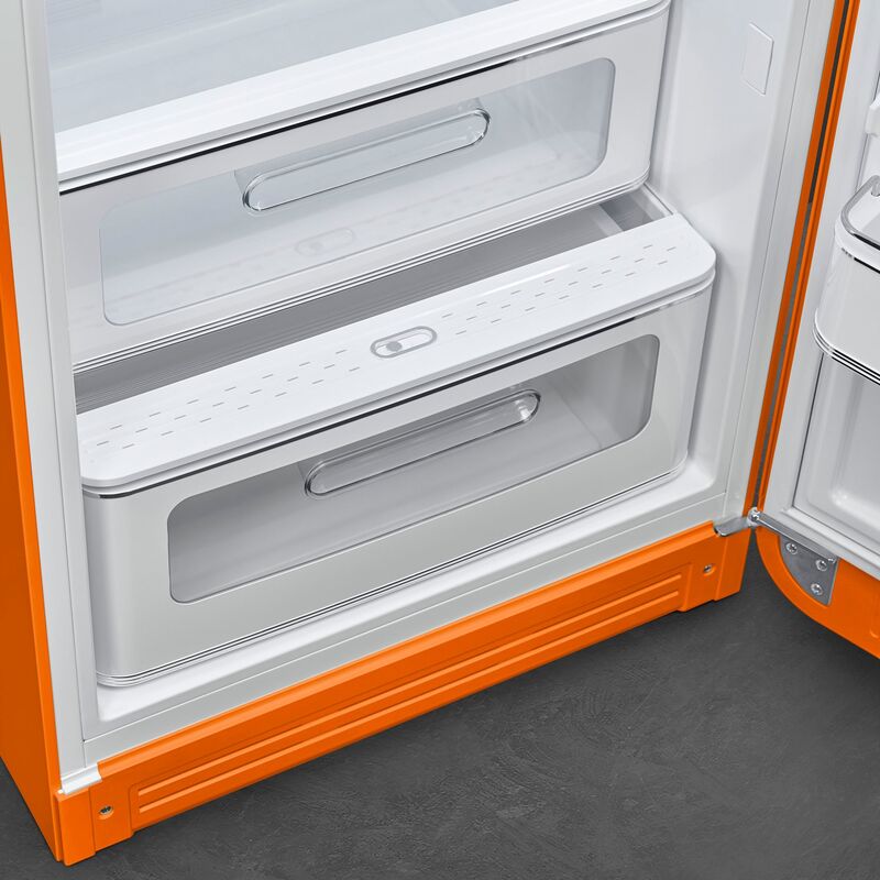 Smeg FAB28ROR6 Jääkaappi Pakastelokerolla 153cm, Saranointi oikealla, Oranssi
