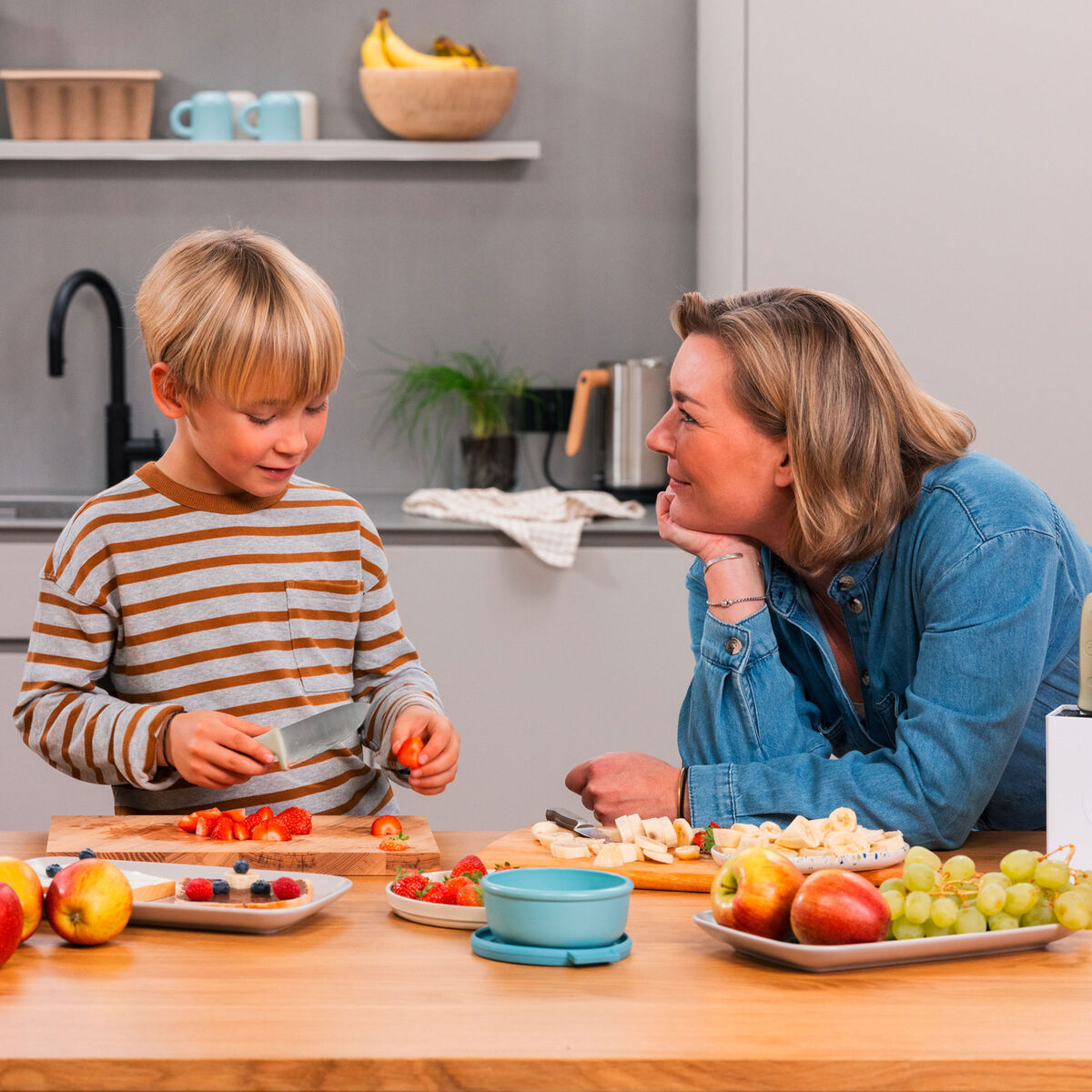 Junior kokkekniv 10 cm, grønn