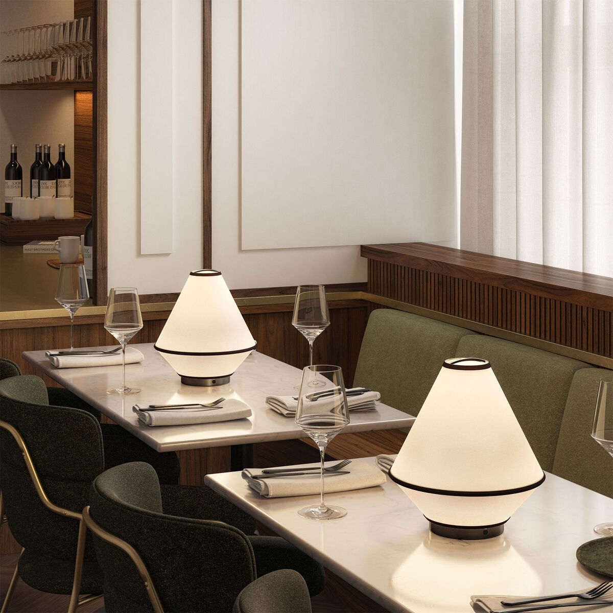 Edgeform Tafta kannettava pöytävalaisin, musta/offwhite