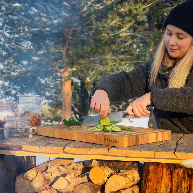 Skärbräda L 48x32x3,5 cm, akaciaträ