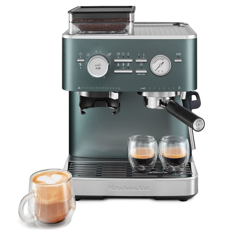 Espressomaskin med kaffekvarn, juniper