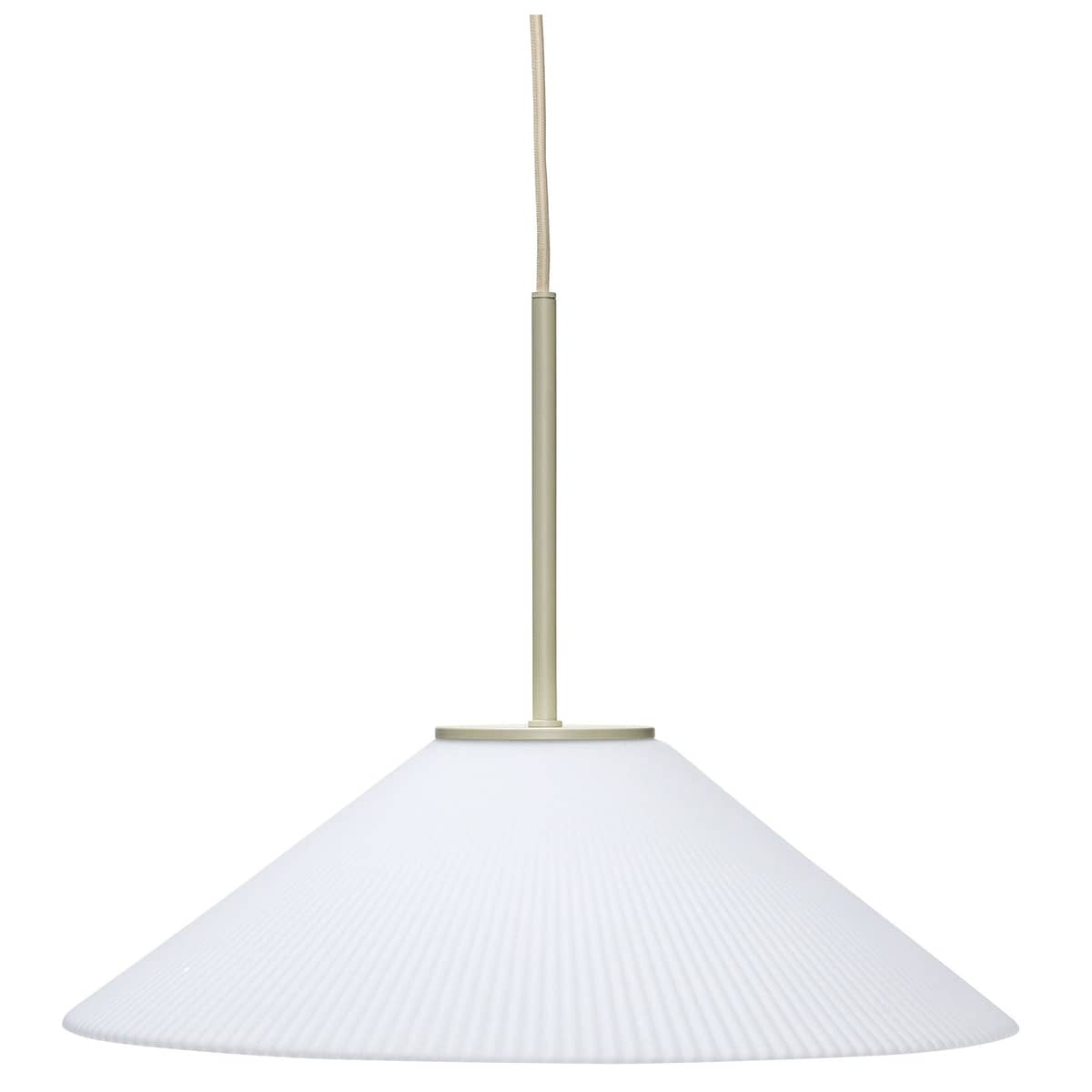 Solid taklampe 44 cm, sand/hvit
