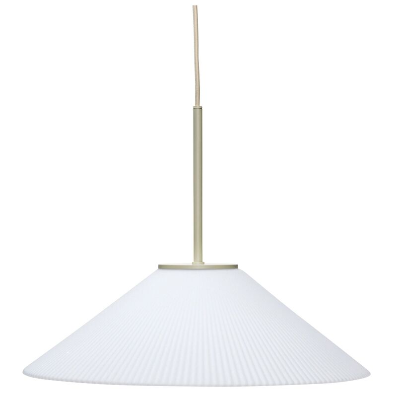 Solid taklampe 44 cm, sand/hvit