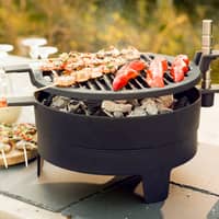Støbejerns bordgrill, sort
