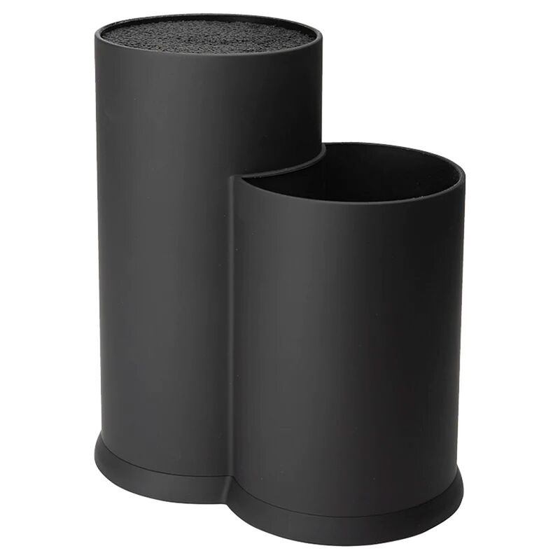 Knivblock borst och redskapsställ svart höjd 22,5 cm