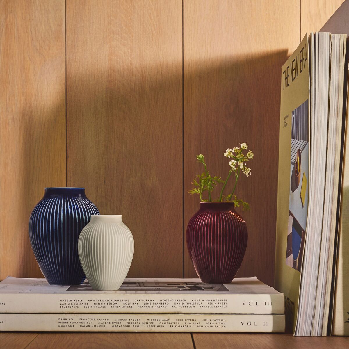 Minivase, ripple berry/sand/dark, 3 stk.