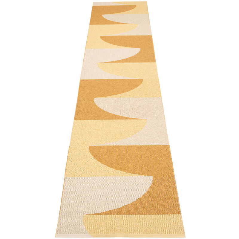 Pappelina Hill matto 70 × 360 cm, ochre/yellow/grey