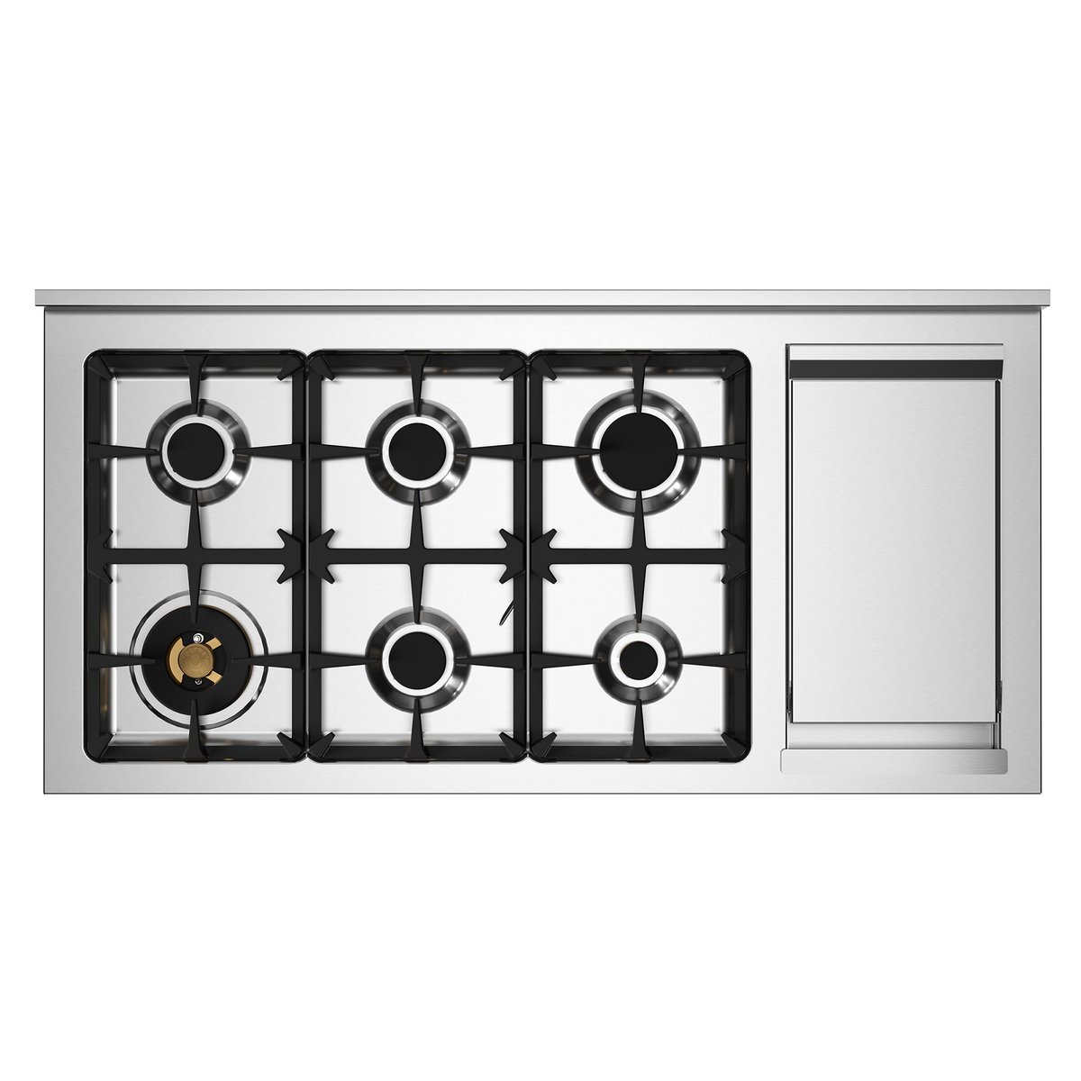 PRO126G2EXT Professional gaskomfur, 120 cm, rustfrit stål