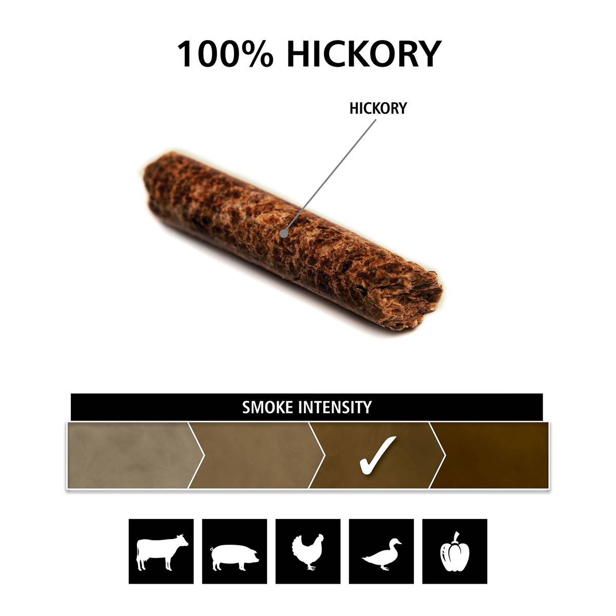 Træpiller 9 kg, hickory