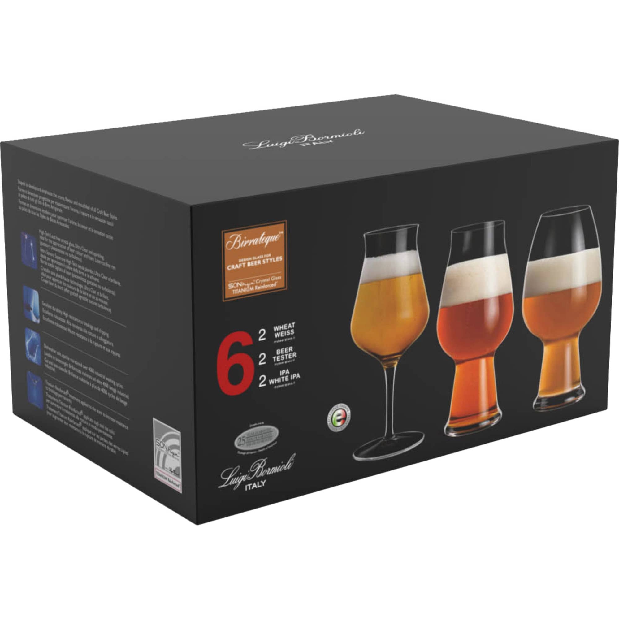 Produktfoto för Luigi Bormioli Birrateque ölglas 6 delar
