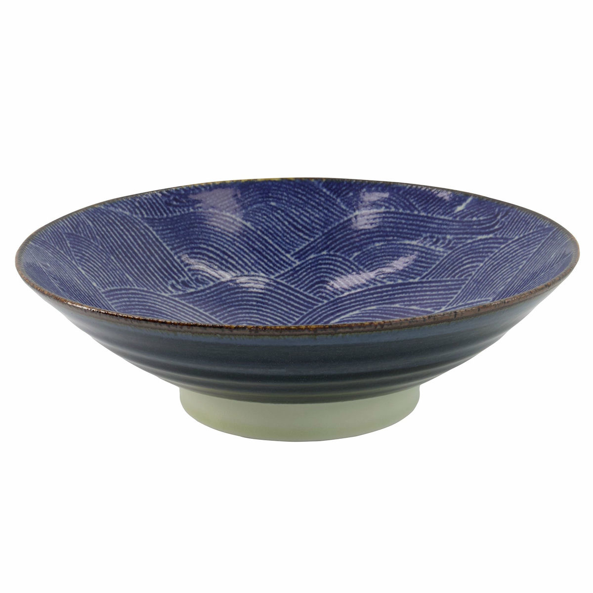 Seigaiha Blue skål 24,5 cm