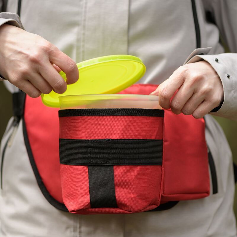 Bärplockarbälte med hink 1,8 liter, röd