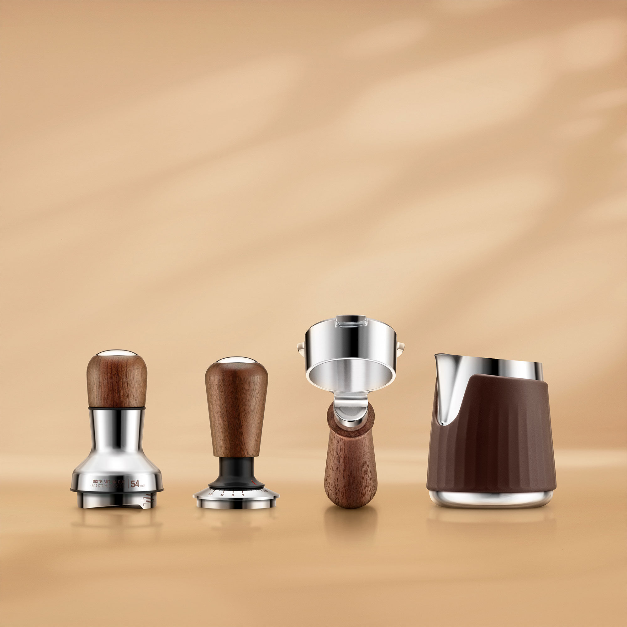 SEA204WLW Naked portafilter 54 mm, valnøtt