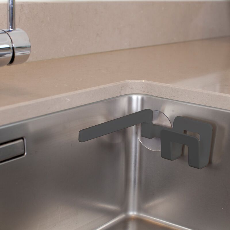 Holder for oppvaskklut og svamp, svart