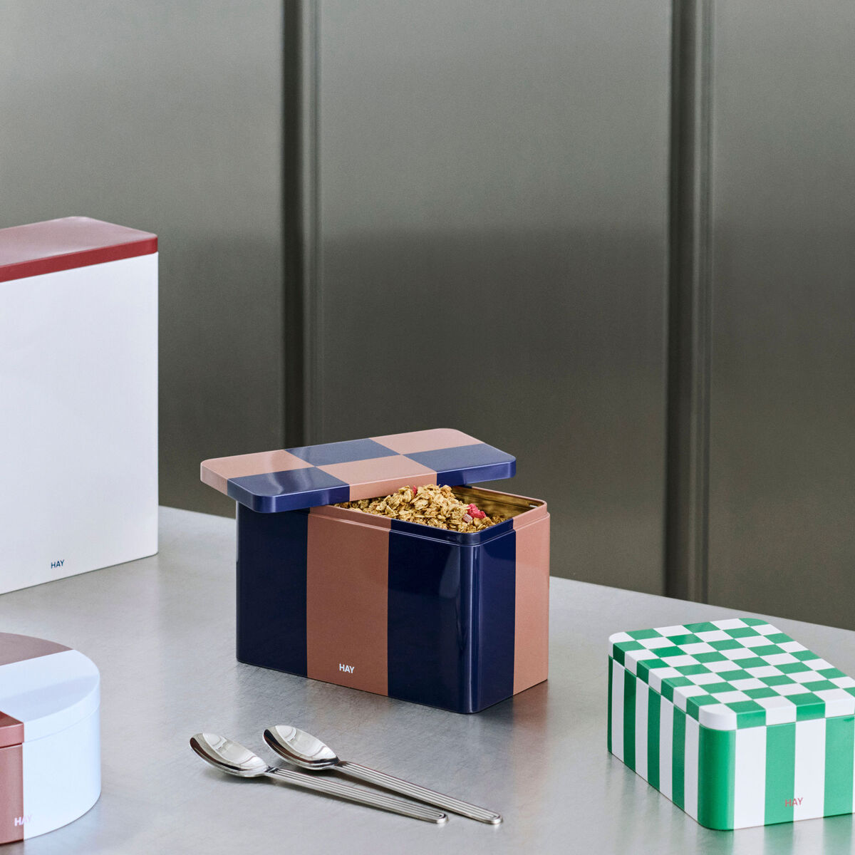 Hay Säilytyspurkki Metalli M Brown Midnight Blue